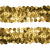 Тесьма с пайетками D16, шир. 30 мм/уп. 25+/-1 м, цвет золото - купить в Нефтеюганске. Цена: 1 087.39 руб.