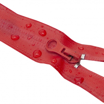 Молния водонепроницаемая PVC Т-7, 20 см, неразъемная, цвет (820)-красный - купить в Нефтеюганске. Цена: 21.56 руб.