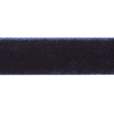 Лента бархатная нейлон, шир.12 мм, (упак. 45,7м), цв.180-т.синий - купить в Нефтеюганске. Цена: 411.60 руб.