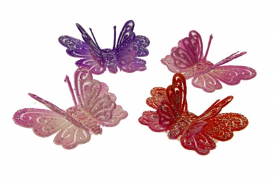Бабочка декоративная пластиковая #9 - купить в Нефтеюганске. Цена: 7.09 руб.