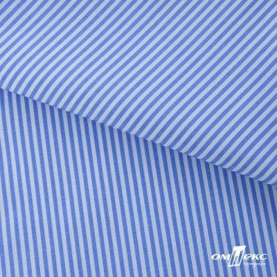 Ткань сорочечная Полоска Кенди, 115 г/м2, 58% пэ,42% хл, шир.150 см, цв.2-голубой, (арт.110) - купить в Нефтеюганске. Цена 306.69 руб.