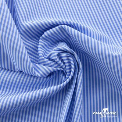 Ткань сорочечная Полоска Кенди, 115 г/м2, 58% пэ,42% хл, шир.150 см, цв.2-голубой, (арт.110) - купить в Нефтеюганске. Цена 306.69 руб.