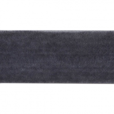 Лента бархатная нейлон, шир.25 мм, (упак. 45,7м), цв.189-т.серый - купить в Нефтеюганске. Цена: 981.09 руб.
