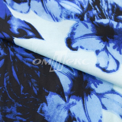 Плательная ткань "Фламенко" 19.1, 80 гр/м2, шир.150 см, принт растительный - купить в Нефтеюганске. Цена 241.49 руб.