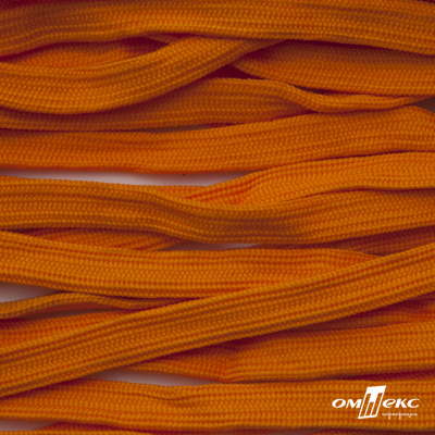 Шнур плетеный (плоский) d-12 мм, (уп.90+/-1м), 100% полиэстер, цв.267 - оранжевый - купить в Нефтеюганске. Цена: 8.62 руб.