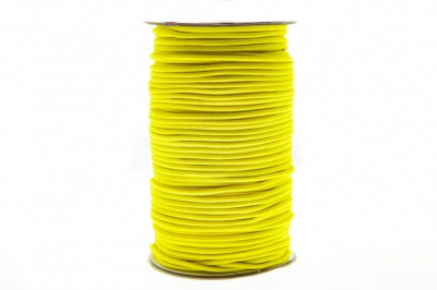 0370-1301-Шнур эластичный 3 мм, (уп.100+/-1м), цв.110 - желтый - купить в Нефтеюганске. Цена: 459.62 руб.