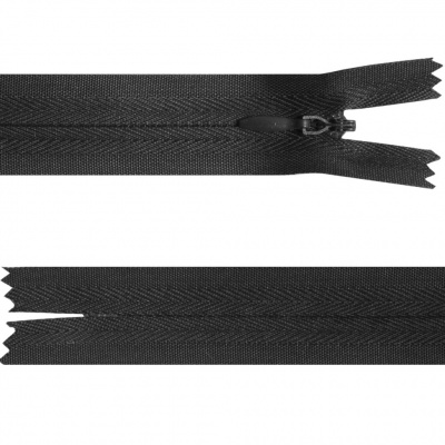 Молния потайная Т3, 18 см, полиэстер, цвет чёрный - купить в Нефтеюганске. Цена: 4.85 руб.