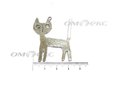 Декоративный элемент для творчества из металла "Кот" - купить в Нефтеюганске. Цена: 13.33 руб.