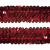 Тесьма с пайетками 3, шир. 30 мм/уп. 25+/-1 м, цвет красный - купить в Нефтеюганске. Цена: 1 087.39 руб.