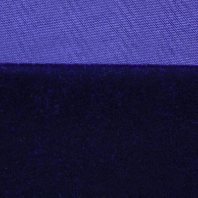 Бархат стрейч №14, 240 гр/м2, шир.160 см, (2,6 м/кг), цвет т.синий - купить в Нефтеюганске. Цена 740.88 руб.