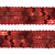 Тесьма с пайетками 3, шир. 20 мм/уп. 25+/-1 м, цвет красный - купить в Нефтеюганске. Цена: 778.19 руб.