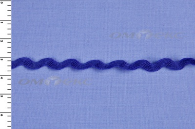 Тесьма плетеная "Вьюнчик"/синий - купить в Нефтеюганске. Цена: 40.72 руб.