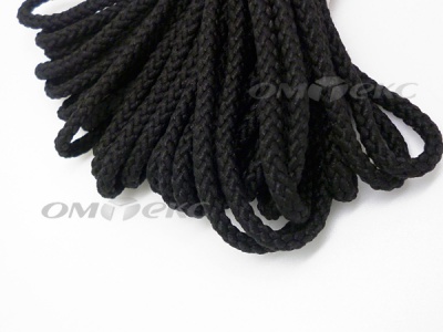 Шнур В-035 4 мм круп.плетение 100 м черный - купить в Нефтеюганске. Цена: 156.40 руб.