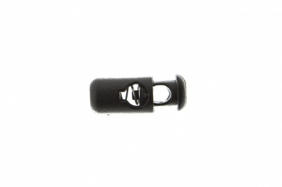 8108 Фиксатор пластиковый "Бочонок", 20х8 мм, цвет чёрный - купить в Нефтеюганске. Цена: 1.29 руб.