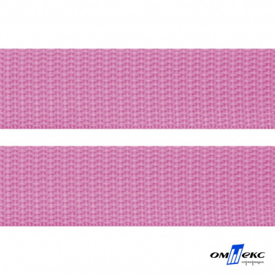 Розовый- цв.513-Текстильная лента-стропа 550 гр/м2 ,100% пэ шир.30 мм (боб.50+/-1 м) - купить в Нефтеюганске. Цена: 475.36 руб.