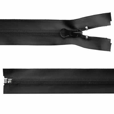 Молния водонепроницаемая PVC Т-7, 100 см, разъемная, цвет чёрный - купить в Нефтеюганске. Цена: 61.89 руб.