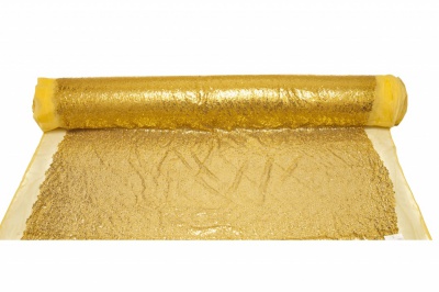 Сетка с пайетками №6, 188 гр/м2, шир.130см, цвет золото - купить в Нефтеюганске. Цена 371.02 руб.