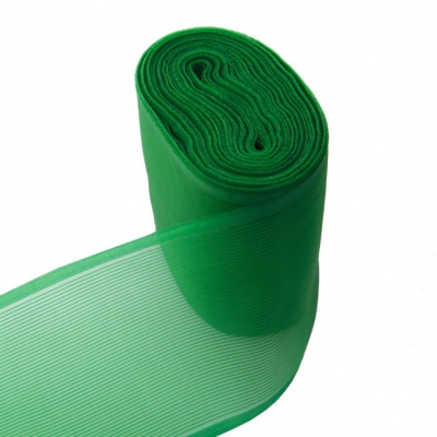 Лента капроновая, шир. 80 мм/уп. 25 м, цвет зелёный - купить в Нефтеюганске. Цена: 15.66 руб.