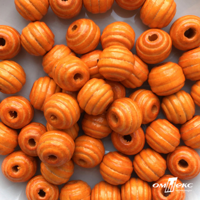 0309-Бусины деревянные "ОмТекс", 16 мм, упак.50+/-3шт, цв.003-оранжевый - купить в Нефтеюганске. Цена: 62.22 руб.