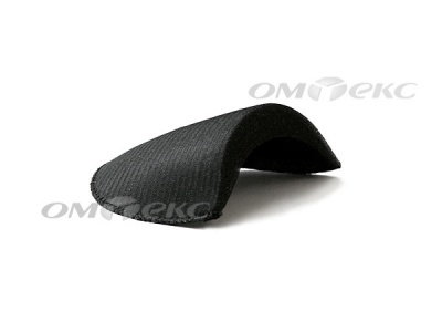 Плечевые накладки OВТ-18, обшитые, цвет чёрный - купить в Нефтеюганске. Цена: 25.74 руб.