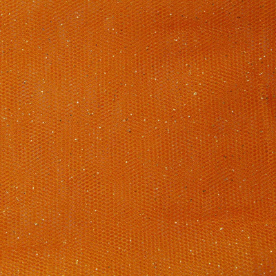 Сетка Глиттер, 24 г/м2, шир.145 см., оранжевый - купить в Нефтеюганске. Цена 117.24 руб.