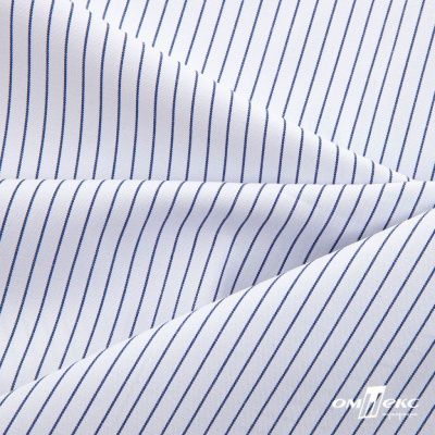Ткань сорочечная Ронда, 115 г/м2, 58% пэ,42% хл, шир.150 см, цв.4-синяя, (арт.114) - купить в Нефтеюганске. Цена 306.69 руб.