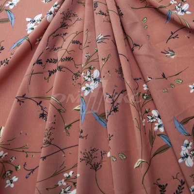 Плательная ткань "Фламенко" 2.1, 80 гр/м2, шир.150 см, принт растительный - купить в Нефтеюганске. Цена 311.05 руб.