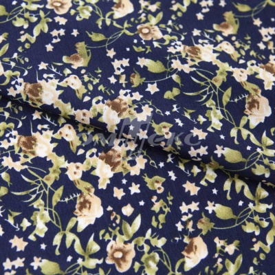 Плательная ткань "Фламенко" 1.1, 80 гр/м2, шир.150 см, принт растительный - купить в Нефтеюганске. Цена 243.96 руб.