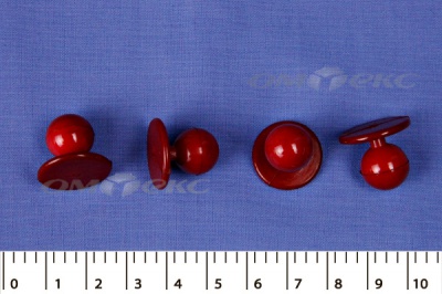 Пуговица поварская "Пукля", 10 мм, цвет красный - купить в Нефтеюганске. Цена: 2.28 руб.