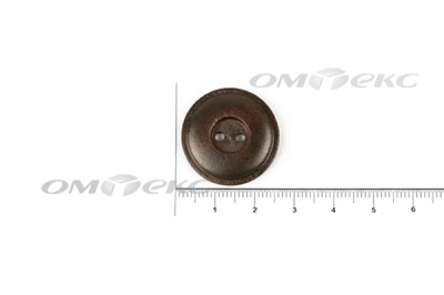 Пуговица деревянная круглая №54 (25мм) - купить в Нефтеюганске. Цена: 4.12 руб.