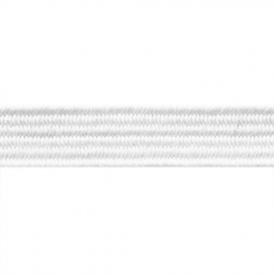 Резиновые нити с текстильным покрытием, шир. 6 мм (182 м/уп), цв.-белый - купить в Нефтеюганске. Цена: 705.59 руб.