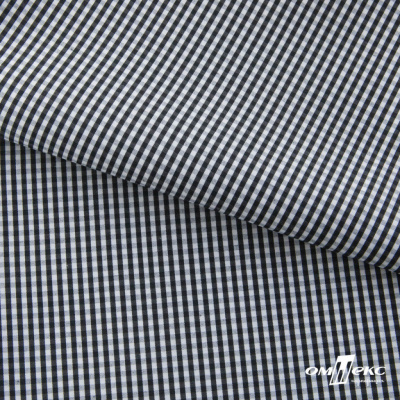 Ткань сорочечная Клетка Виши, 115 г/м2, 58% пэ,42% хл, шир.150 см, цв.6-черный, (арт.111) - купить в Нефтеюганске. Цена 306.69 руб.