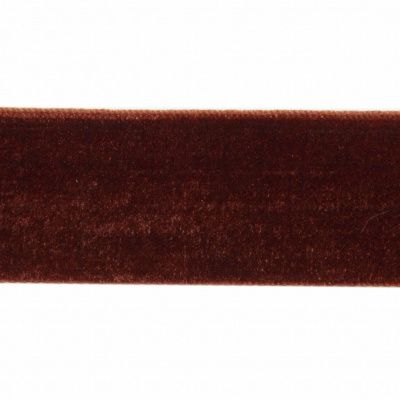 Лента бархатная нейлон, шир.25 мм, (упак. 45,7м), цв.120-шоколад - купить в Нефтеюганске. Цена: 991.10 руб.