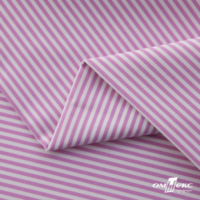 Ткань сорочечная Полоска Кенди, 115 г/м2, 58% пэ,42% хл, шир.150 см, цв.1-розовый, (арт.110) - купить в Нефтеюганске. Цена 306.69 руб.