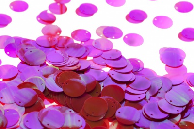 Пайетки "ОмТекс" россыпью,CREAM,круг 20 мм/упак.50+/-2 гр, цв. 15-розовый - купить в Нефтеюганске. Цена: 80.12 руб.