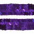 Тесьма с пайетками 12, шир. 20 мм/уп. 25+/-1 м, цвет фиолет - купить в Нефтеюганске. Цена: 778.19 руб.