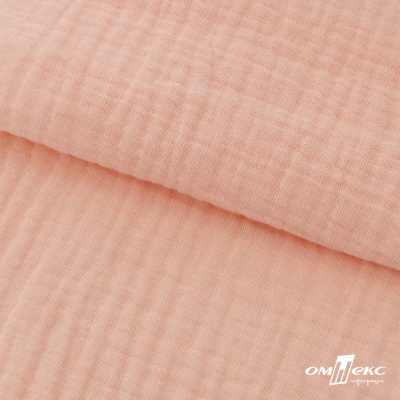 Ткань Муслин, 100% хлопок, 125 гр/м2, шир. 140 см #201 цв.(18)-розовый персик - купить в Нефтеюганске. Цена 464.97 руб.