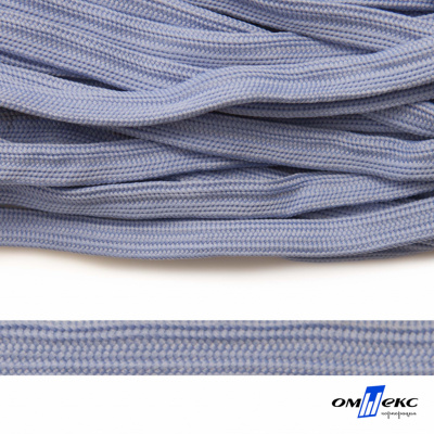 Шнур плетеный (плоский) d-12 мм, (уп.90+/-1м), 100% полиэстер, цв.259 - голубой - купить в Нефтеюганске. Цена: 8.62 руб.