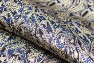 Ткань костюмная жаккард, 135 гр/м2, шир.150см, цвет синий№18 - купить в Нефтеюганске. Цена 441.95 руб.