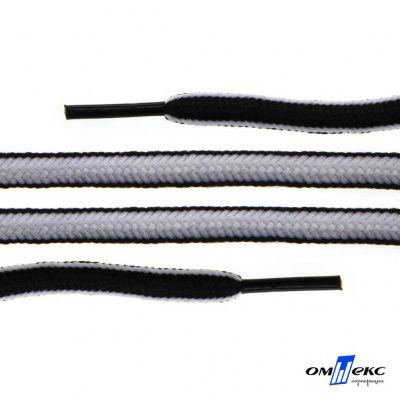Шнурки #108-5, круглые 130 см, цв.-чёрно/белый - купить в Нефтеюганске. Цена: 28.22 руб.