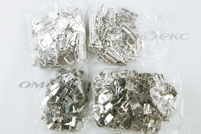 Крючки брючные 4 шипа "Стром" 144 шт. никель - купить в Нефтеюганске. Цена: 383.97 руб.