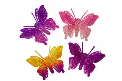 Бабочка декоративная пластиковая #12 - купить в Нефтеюганске. Цена: 7.09 руб.