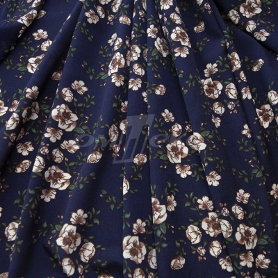 Плательная ткань "Фламенко" 3.2, 80 гр/м2, шир.150 см, принт растительный - купить в Нефтеюганске. Цена 239.03 руб.