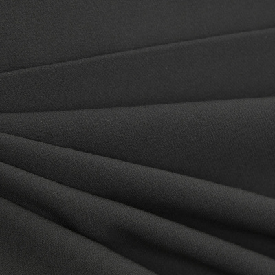 Костюмная ткань "Элис", 200 гр/м2, шир.150см, цвет чёрный - купить в Нефтеюганске. Цена 306.20 руб.