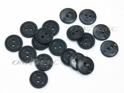 51820/18 мм (2 пр) черные пуговицы - купить в Нефтеюганске. Цена: 0.82 руб.