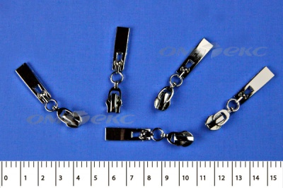 Слайдер декоративный, металлический №1/спираль Т7/никель - купить в Нефтеюганске. Цена: 6.29 руб.