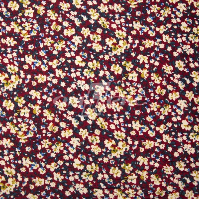 Плательная ткань "Софи" 5.1, 75 гр/м2, шир.150 см, принт растительный - купить в Нефтеюганске. Цена 243.96 руб.
