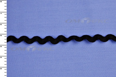Тесьма плетеная "Вьюнчик"/черный - купить в Нефтеюганске. Цена: 48.11 руб.