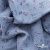 Ткань Муслин принт, 100% хлопок, 125 гр/м2, шир. 140 см, #2308 цв. 69 серо-голубой с цветком - купить в Нефтеюганске. Цена 413.11 руб.