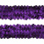 Тесьма с пайетками 12, шир. 30 мм/уп. 25+/-1 м, цвет фиолет - купить в Нефтеюганске. Цена: 1 098.48 руб.